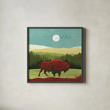 Great Outdoors II by Omar Escalante. Shown in a sleek black glass frame for a contemporary gallery look. Available as an archival giclee rolled canvas, fine art paper, or poster print. SKU 66598a.