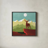 Great Outdoors III by Omar Escalante. Shown in a sleek black glass frame for a contemporary gallery look. Available as an archival giclee rolled canvas, fine art paper, or poster print. SKU 66599a.