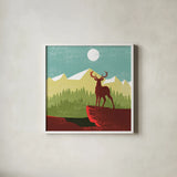 Great Outdoors III by Omar Escalante. Shown in a crisp white glass frame for a clean and minimalist style. Available as an archival giclee rolled canvas, fine art paper, or poster print. SKU 66599a.