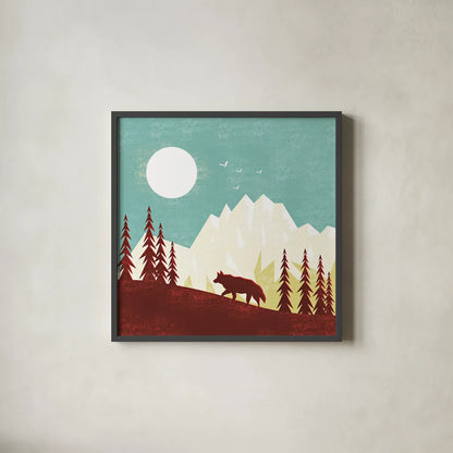 Great Outdoors IV by Omar Escalante. Shown in a sleek black glass frame for a contemporary gallery look. Available as an archival giclee rolled canvas, fine art paper, or poster print. SKU 66600a.