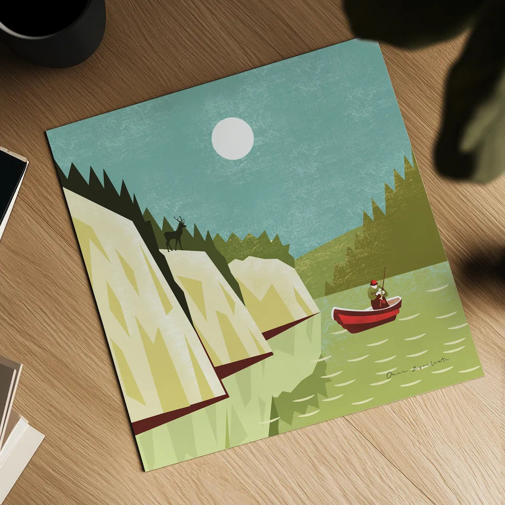 Great Outdoors V by Omar Escalante. Shown as a detailed flat fine art print, highlighting archival giclee quality. Available as an archival giclee rolled canvas, fine art paper, or poster print. SKU 66601a.