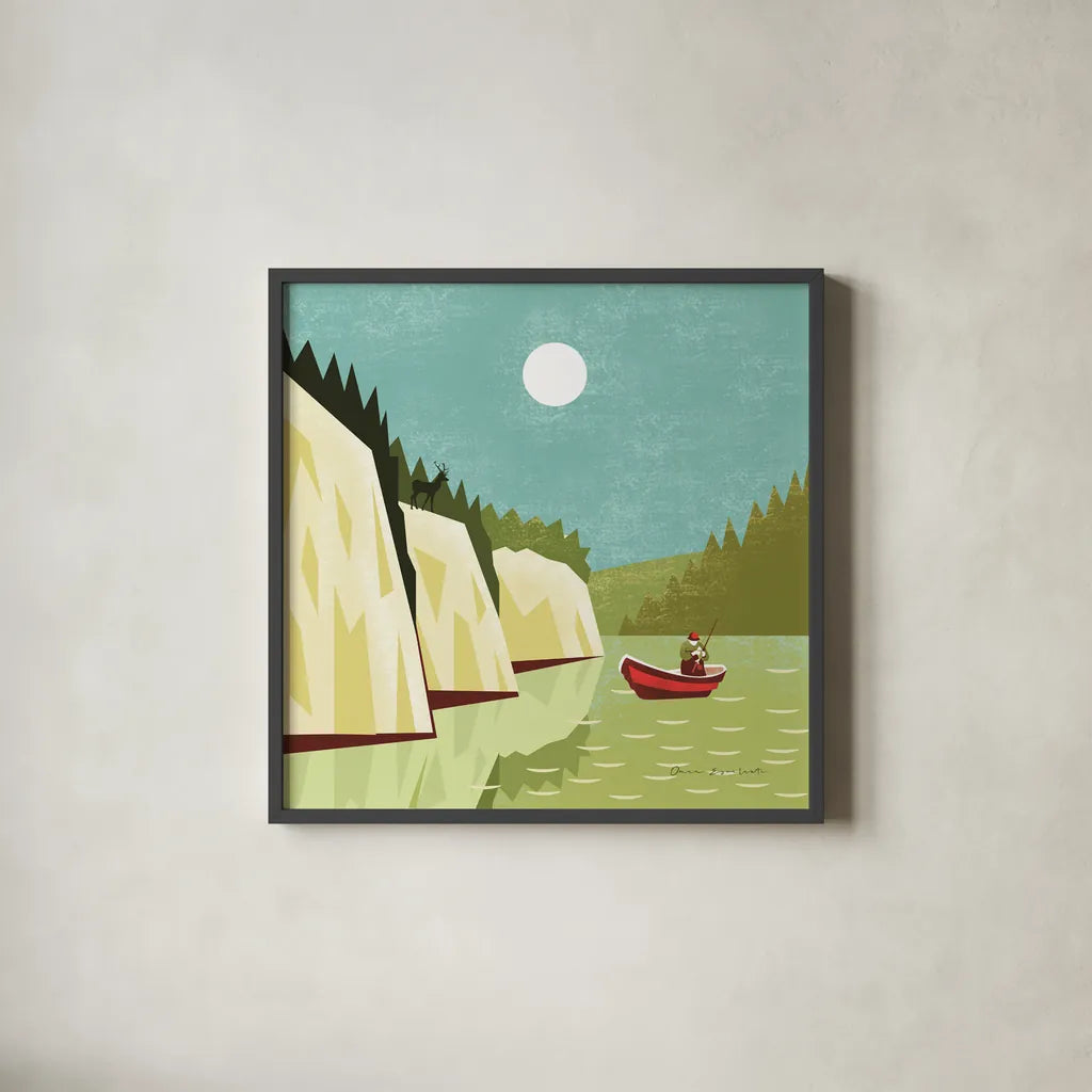 Great Outdoors V by Omar Escalante. Shown in a sleek black glass frame for a contemporary gallery look. Available as an archival giclee rolled canvas, fine art paper, or poster print. SKU 66601a.