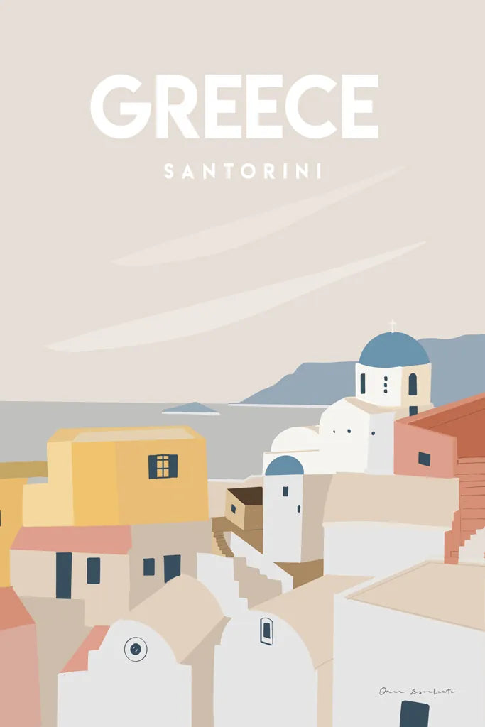 Greece by Omar Escalante. SKU 74455h. Archival Giclee Fine art print for wall decor.