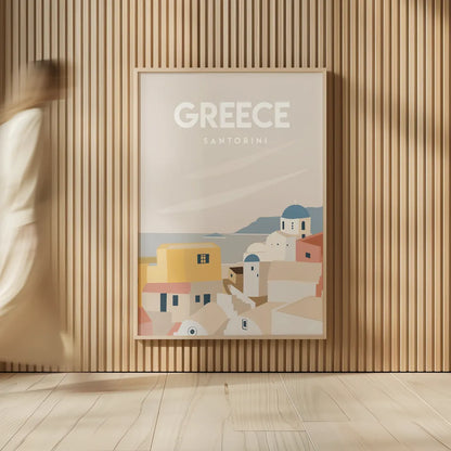 Greece by Omar Escalante. shown as over sized large wall art. Available as an archival giclee rolled canvas, fine art paper, or poster print. SKU 74455h.