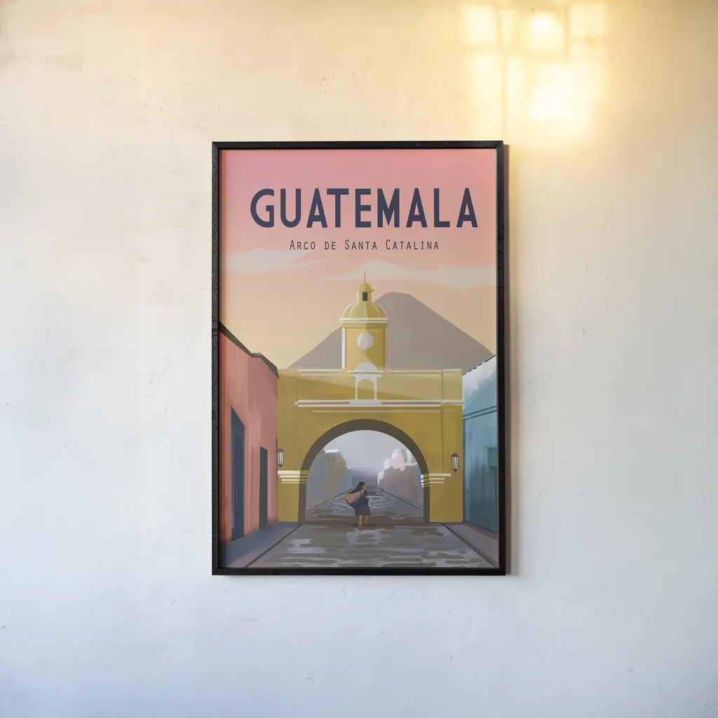 Guatemala by Omar Escalante. shown as a paper print in a black flame. Available as a archival giclee rolled canvas, fine art paper, or poster print. SKU 62035h.