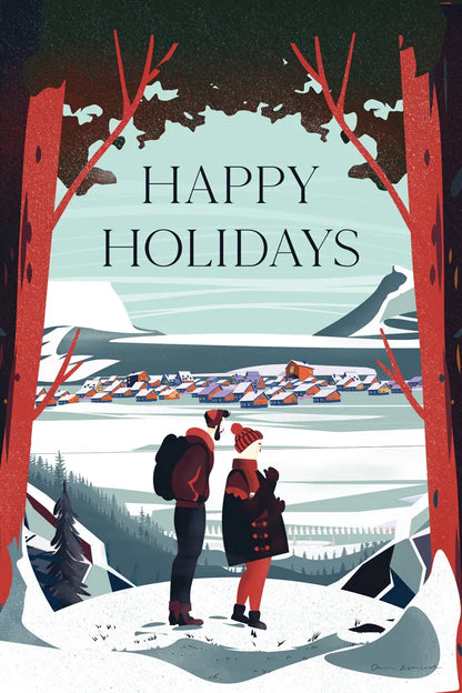Happy Holidays by Omar Escalante. SKU 67455h. Archival Giclee Fine art print for wall decor.