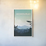 Honduras by Omar Escalante. shown as a paper print in a white frame. Available as a archival giclee rolled canvas, fine art paper, or poster print. SKU 71458h.