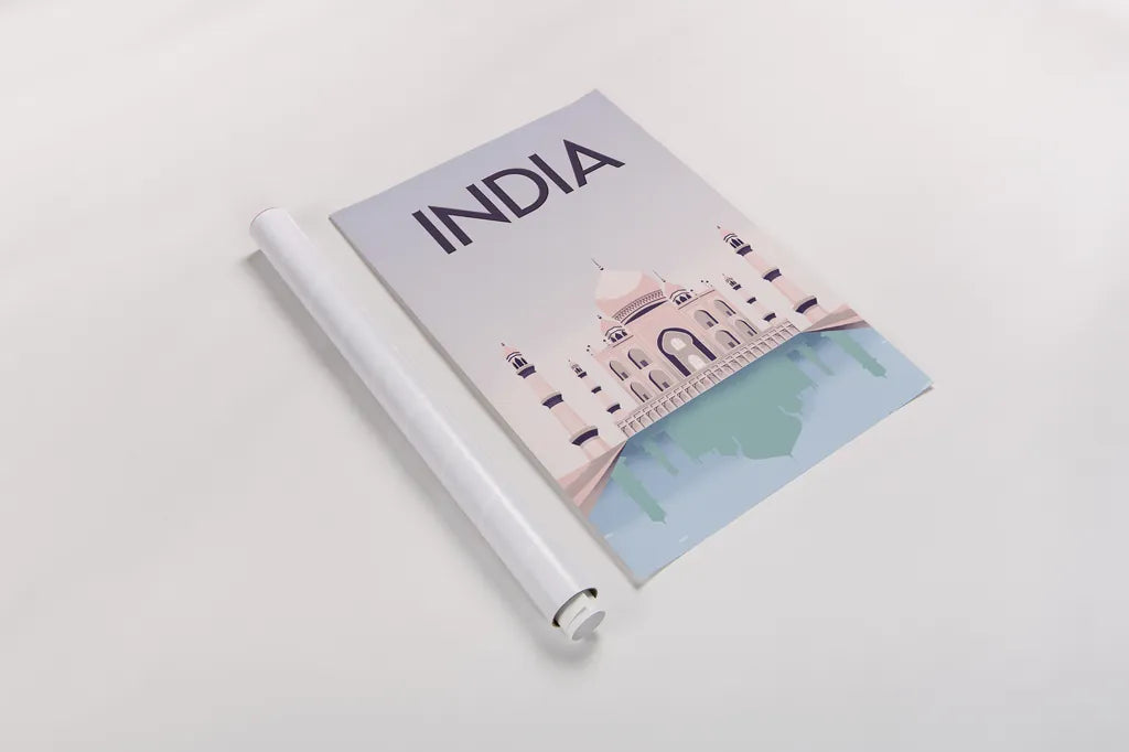 India by Omar Escalante. shown as a rolled paper print. Available as archival giclee rolled canvas, fine art paper, or poster print. SKU 62036h.