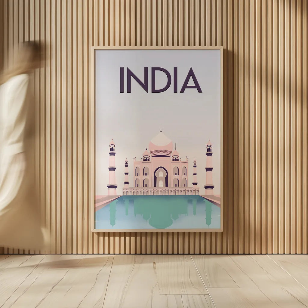 India by Omar Escalante. shown as over sized large wall art. Available as an archival giclee rolled canvas, fine art paper, or poster print. SKU 62036h.