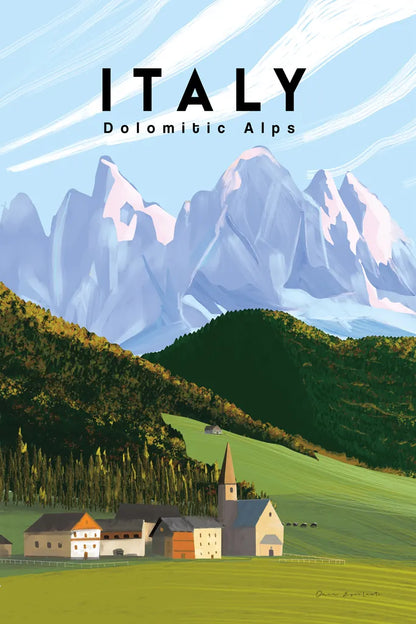 Italian Alps by Omar Escalante. SKU 75833h. Archival Giclee Fine art print for wall decor.