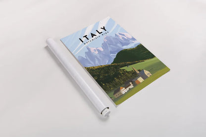 Italian Alps by Omar Escalante. shown as a rolled paper print. Available as archival giclee rolled canvas, fine art paper, or poster print. SKU 75833h.