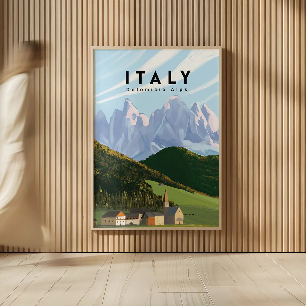 Italian Alps by Omar Escalante. shown as over sized large wall art. Available as an archival giclee rolled canvas, fine art paper, or poster print. SKU 75833h.