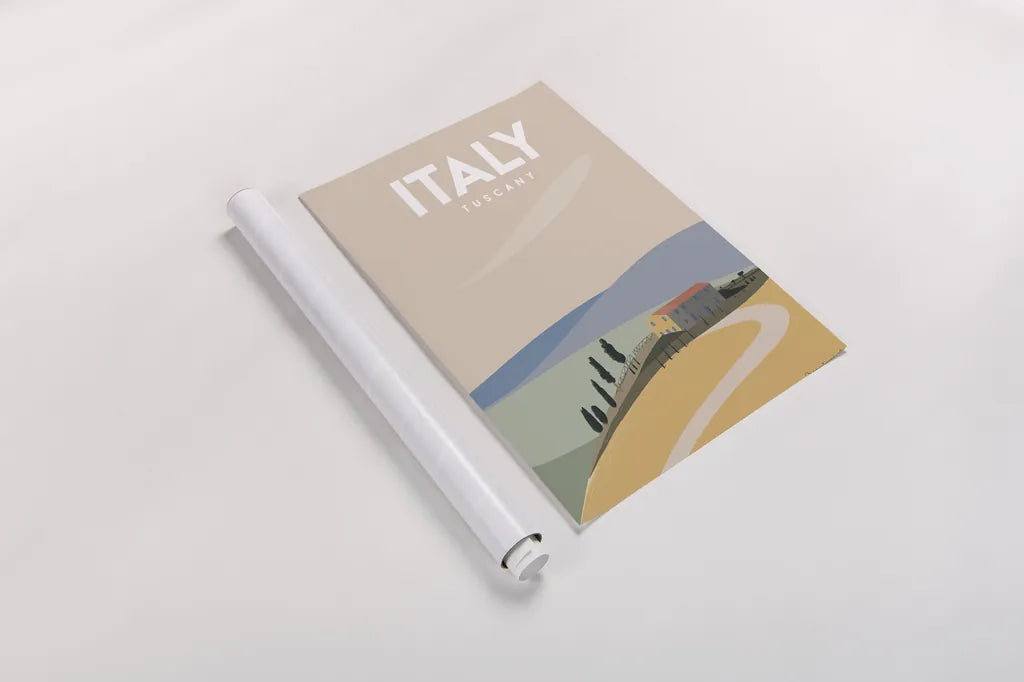 Italy by Omar Escalante. shown as a rolled paper print. Available as archival giclee rolled canvas, fine art paper, or poster print. SKU 74454h.