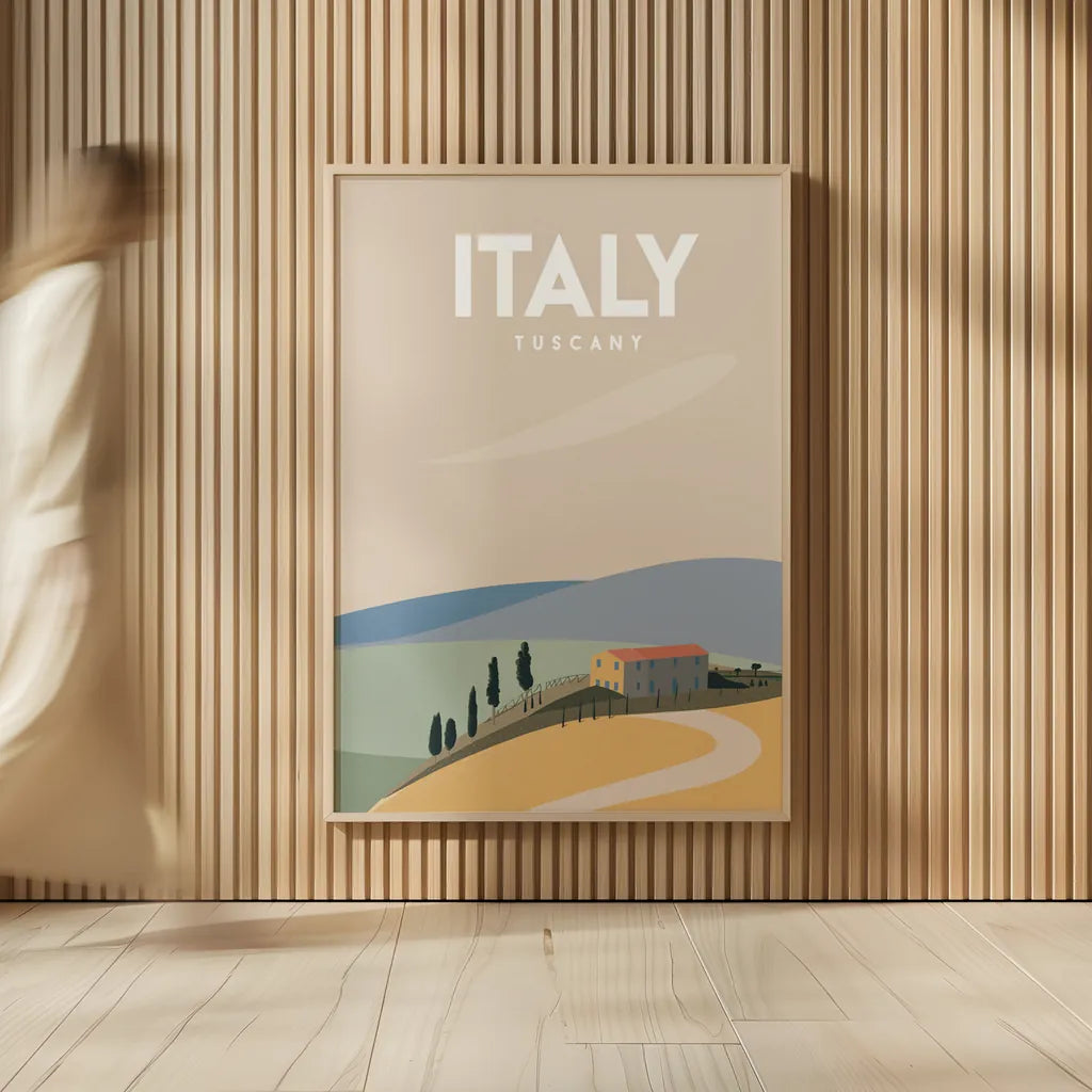 Italy by Omar Escalante. shown as over sized large wall art. Available as an archival giclee rolled canvas, fine art paper, or poster print. SKU 74454h.