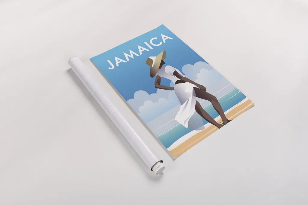 Jamaica by Omar Escalante. shown as a rolled paper print. Available as archival giclee rolled canvas, fine art paper, or poster print. SKU 62766h.