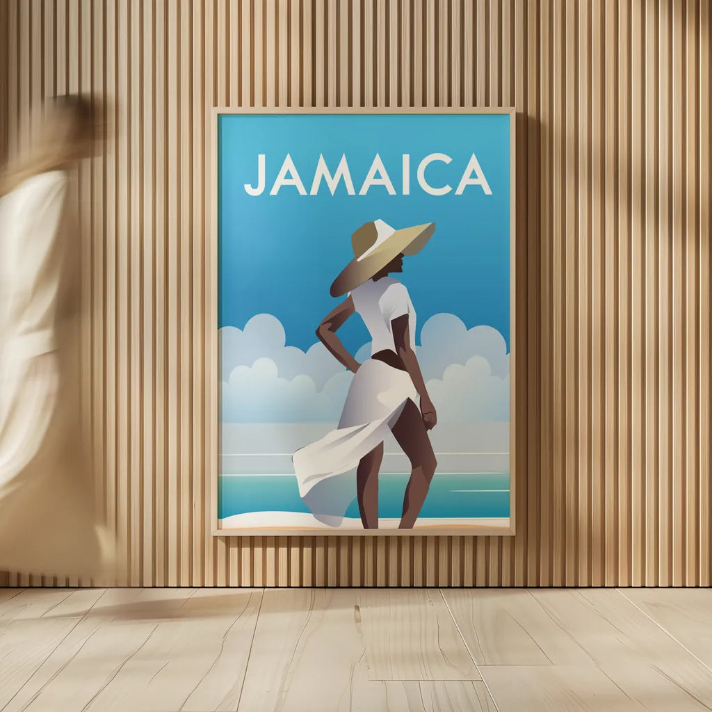 Jamaica by Omar Escalante. shown as over sized large wall art. Available as an archival giclee rolled canvas, fine art paper, or poster print. SKU 62766h.