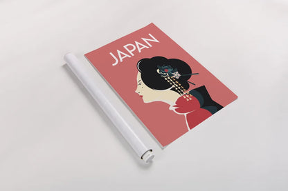 Japan by Omar Escalante. shown as a rolled paper print. Available as archival giclee rolled canvas, fine art paper, or poster print. SKU 62767h.