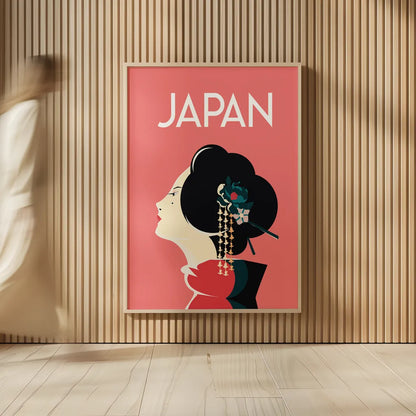 Japan by Omar Escalante. shown as over sized large wall art. Available as an archival giclee rolled canvas, fine art paper, or poster print. SKU 62767h.