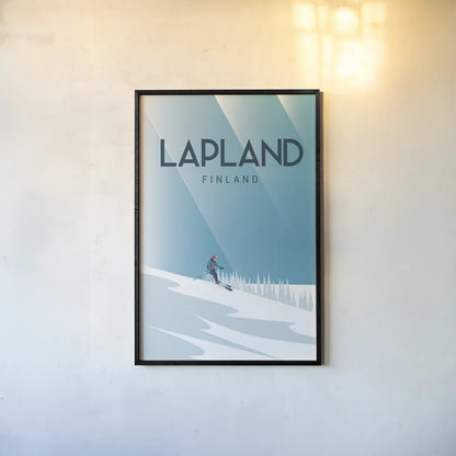 Lapland by Omar Escalante. shown as a paper print in a black flame. Available as a archival giclee rolled canvas, fine art paper, or poster print. SKU 62768h.