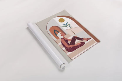 Luxe Traveler I by Omar Escalante. shown as a rolled paper print. Available as archival giclee rolled canvas, fine art paper, or poster print. SKU 82557h.