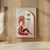 Luxe Traveler I by Omar Escalante. shown as over sized large wall art. Available as an archival giclee rolled canvas, fine art paper, or poster print. SKU 82557h.
