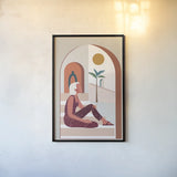 Luxe Traveler I by Omar Escalante. shown as a paper print in a black flame. Available as a archival giclee rolled canvas, fine art paper, or poster print. SKU 82557h.