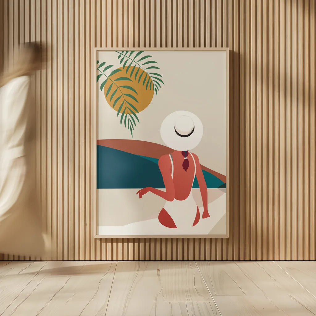 Luxe Traveler II by Omar Escalante. shown as over sized large wall art. Available as an archival giclee rolled canvas, fine art paper, or poster print. SKU 82558h.