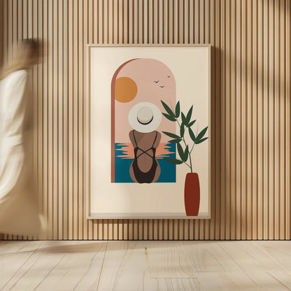 Luxe Traveler III by Omar Escalante. shown as over sized large wall art. Available as an archival giclee rolled canvas, fine art paper, or poster print. SKU 82559h.