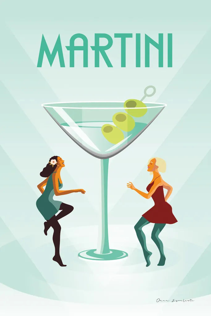 Martini by Omar Escalante. SKU 82561h. Archival Giclee Fine art print for wall decor.