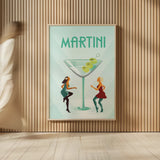 Martini by Omar Escalante. shown as over sized large wall art. Available as an archival giclee rolled canvas, fine art paper, or poster print. SKU 82561h.