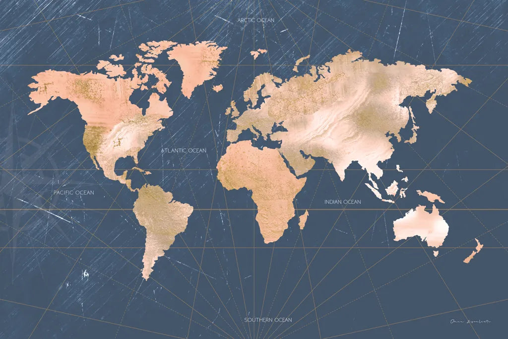 Mindfully Marbled Map by Omar Escalante. SKU 83302i. Archival Giclee Fine art print for wall decor.