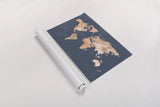 Mindfully Marbled Map by Omar Escalante. shown as a rolled paper print. Available as archival giclee rolled canvas, fine art paper, or poster print. SKU 83302i.