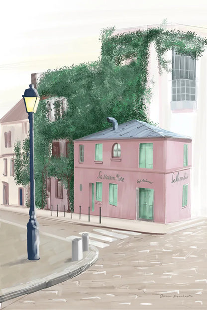 Montmartre Paris by Omar Escalante. SKU 71212h. Archival Giclee Fine art print for wall decor.