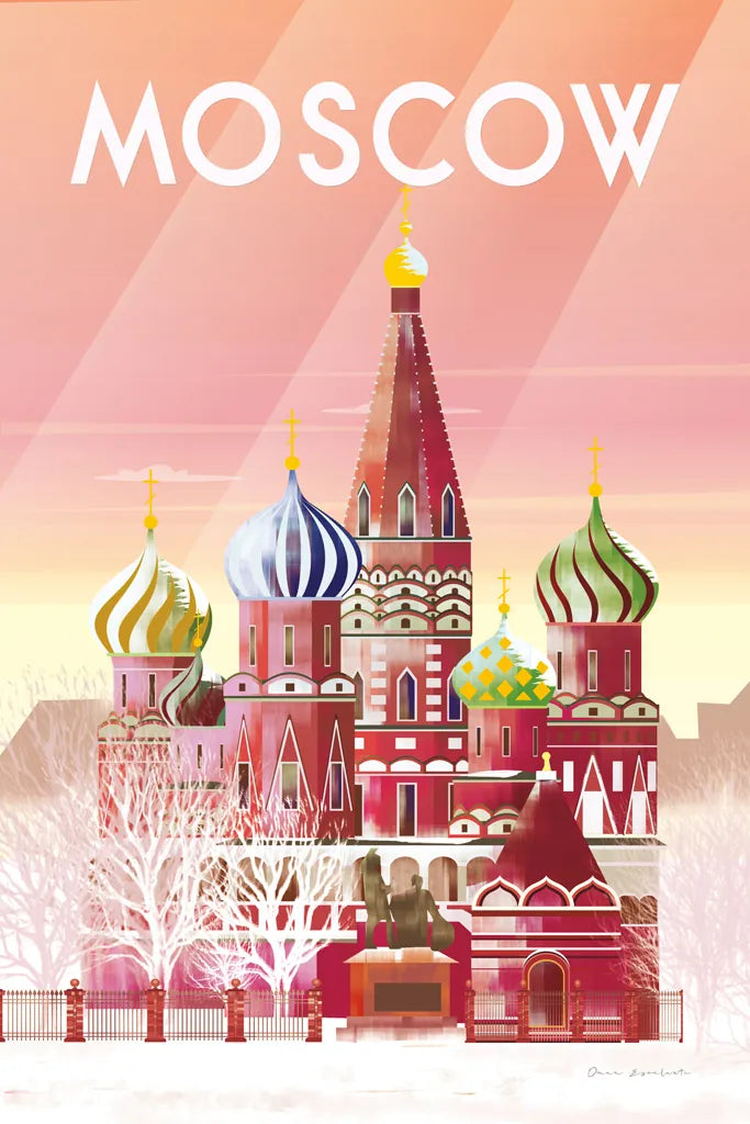 Moscow by Omar Escalante. SKU 62038h. Archival Giclee Fine art print for wall decor.