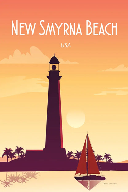 New Smyrna Beach by Omar Escalante. SKU 62761h. Archival Giclee Fine art print for wall decor.