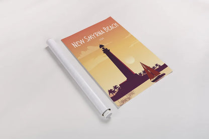 New Smyrna Beach by Omar Escalante. shown as a rolled paper print. Available as archival giclee rolled canvas, fine art paper, or poster print. SKU 62761h.