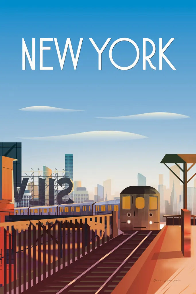 New York City by Omar Escalante. SKU 62039h. Archival Giclee Fine art print for wall decor.