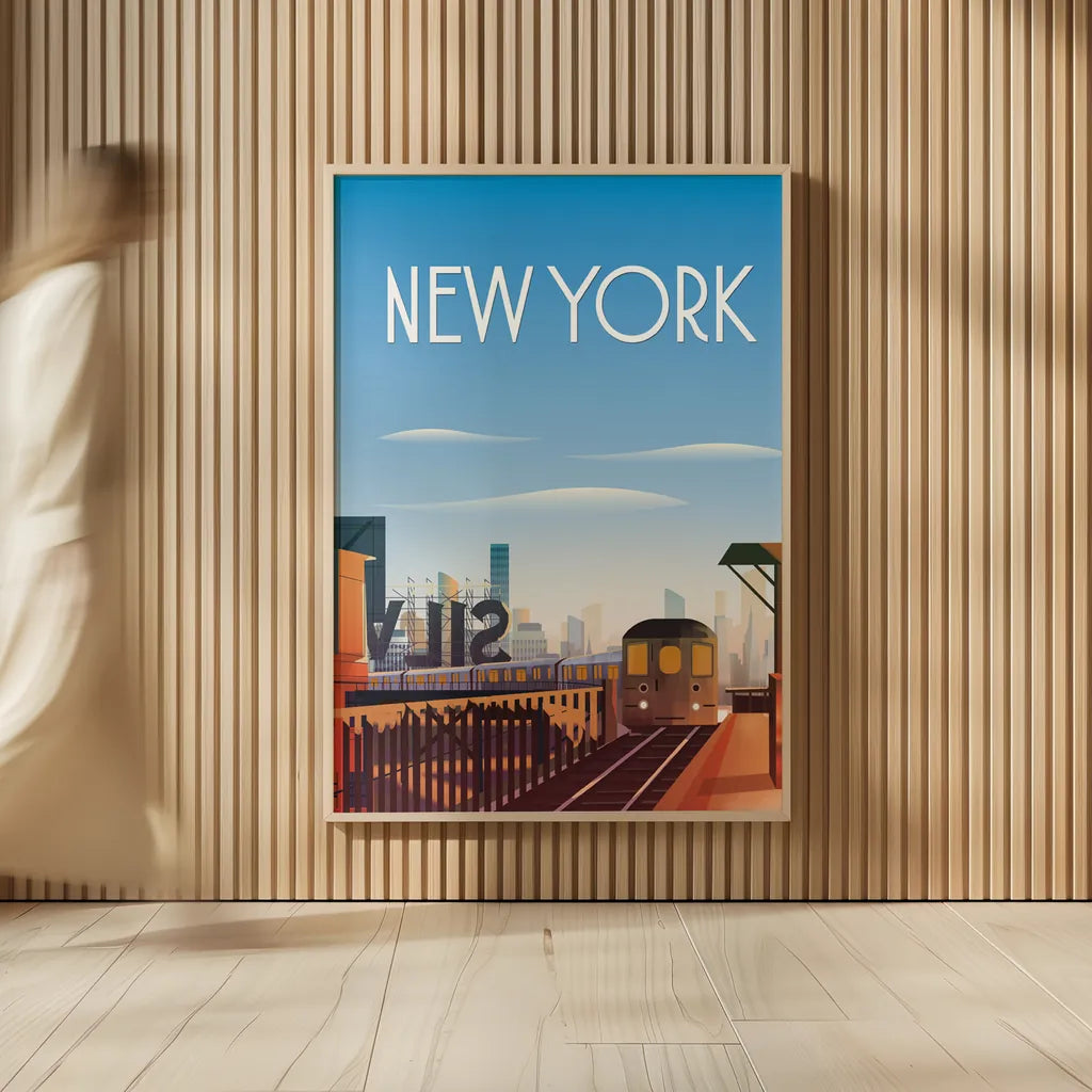 New York City by Omar Escalante. shown as over sized large wall art. Available as an archival giclee rolled canvas, fine art paper, or poster print. SKU 62039h.