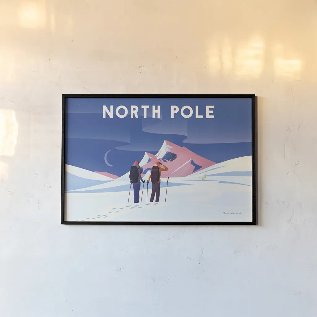 North Pole by Omar Escalante. shown as a paper print in a black flame. Available as a archival giclee rolled canvas, fine art paper, or poster print. SKU 67453i.
