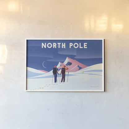 North Pole by Omar Escalante. shown as a paper print in a white frame. Available as a archival giclee rolled canvas, fine art paper, or poster print. SKU 67453i.