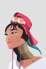 Padaung Woman by Omar Escalante. SKU 62770h. Archival Giclee Fine art print for wall decor.