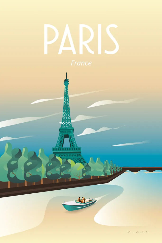 Paris by Omar Escalante. SKU 62771h. Archival Giclee Fine art print for wall decor.