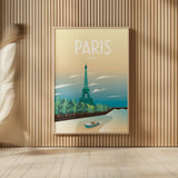Paris by Omar Escalante. shown as over sized large wall art. Available as an archival giclee rolled canvas, fine art paper, or poster print. SKU 62771h.