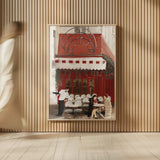 Paris Bistro by Omar Escalante. shown as over sized large wall art. Available as an archival giclee rolled canvas, fine art paper, or poster print. SKU 75822h.
