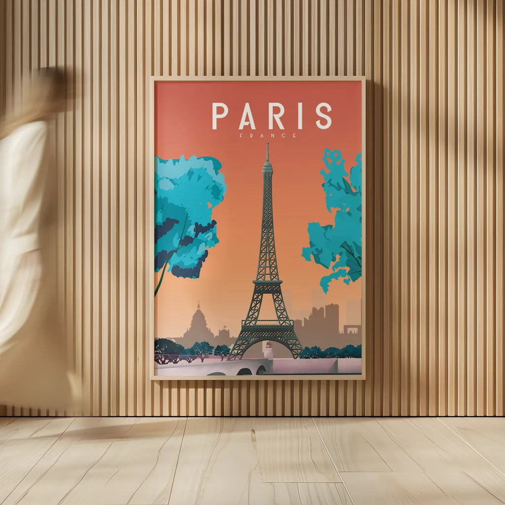 Paris France by Omar Escalante. shown as over sized large wall art. Available as an archival giclee rolled canvas, fine art paper, or poster print. SKU 66863h.