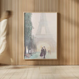 Paris Love by Omar Escalante. shown as over sized large wall art. Available as an archival giclee rolled canvas, fine art paper, or poster print. SKU 71215h.
