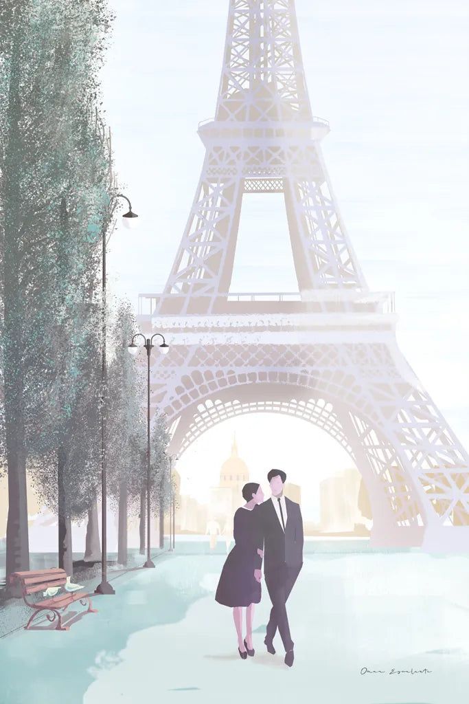 Paris Love II by Omar Escalante. SKU 75829h. Archival Giclee Fine art print for wall decor.