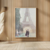 Paris Love II by Omar Escalante. shown as over sized large wall art. Available as an archival giclee rolled canvas, fine art paper, or poster print. SKU 75829h.