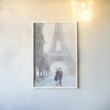 Paris Love II by Omar Escalante. shown as a paper print in a white frame. Available as a archival giclee rolled canvas, fine art paper, or poster print. SKU 75829h.