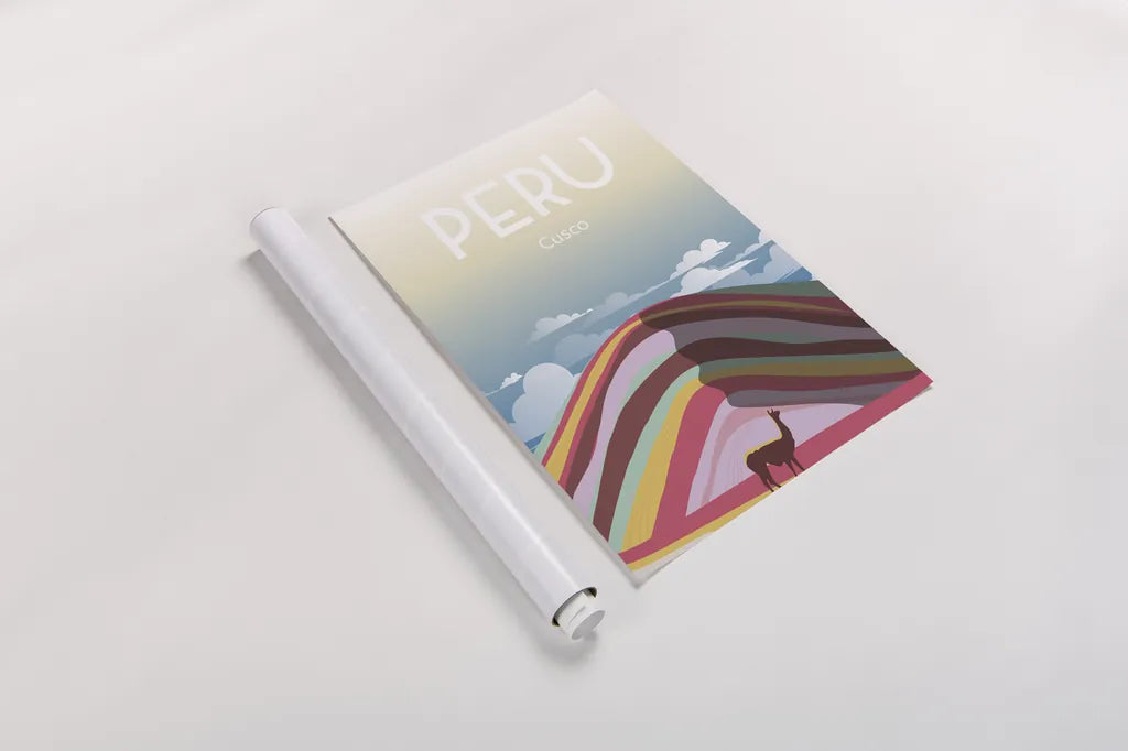 Peru by Omar Escalante. shown as a rolled paper print. Available as archival giclee rolled canvas, fine art paper, or poster print. SKU 62772h.